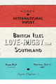 Southland v British Isles 1966 rugby  Programme
